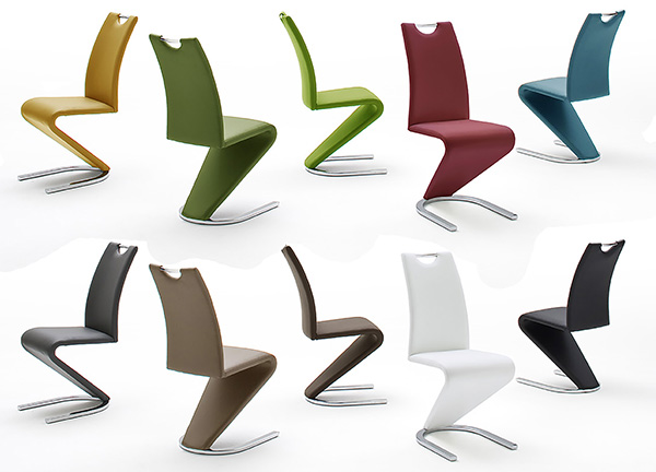 chaise de table design en cuir